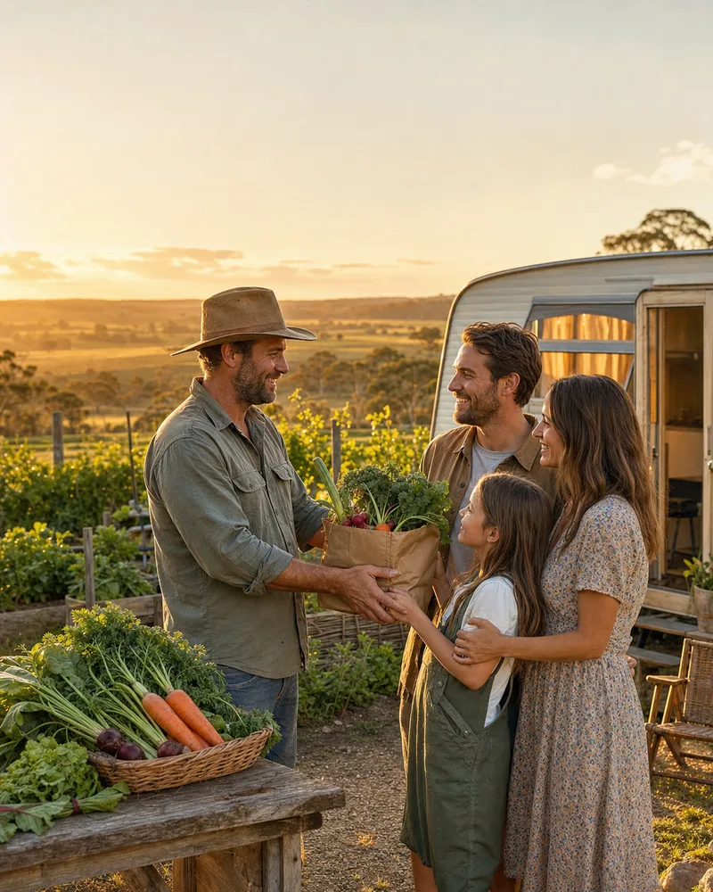 Travellers supporting a local regional business.