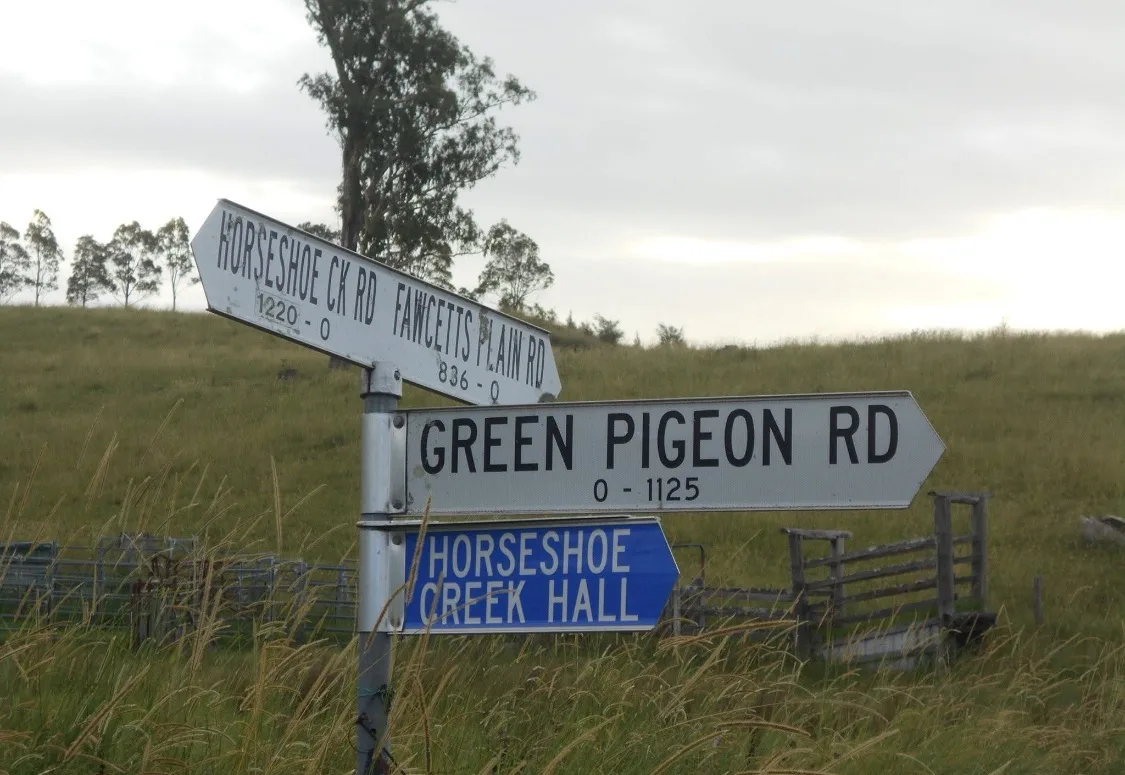 Follow Horseshoe Creek Road Sign — image 4